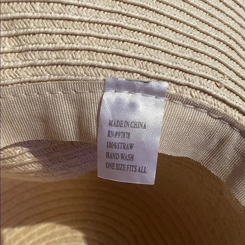 Elegant Cream Sun Hat with Black Band
